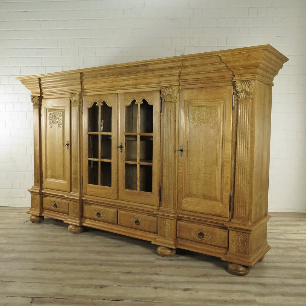 Vitrine Schrank Eiche 3,07 m