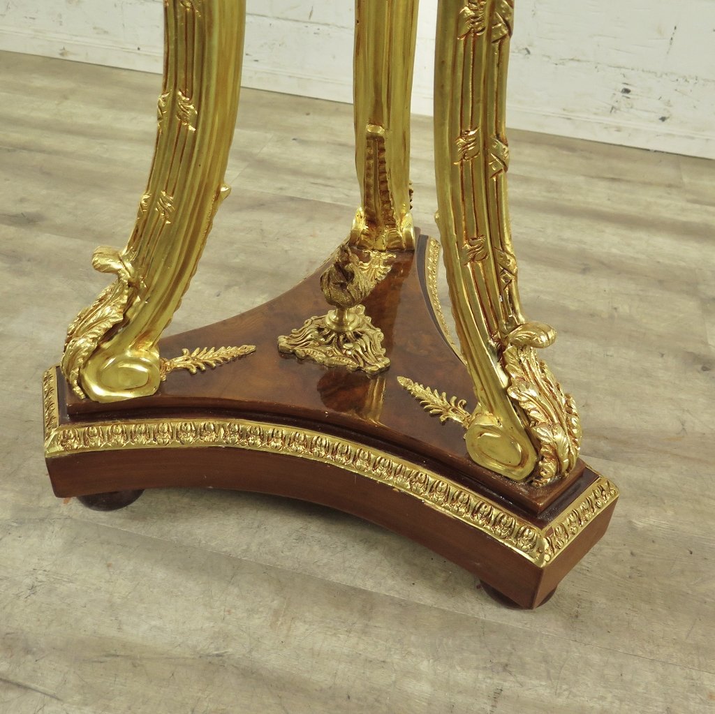 Vitrine Schaukasten Barockstil Nussbaum Marmor 1,47 m