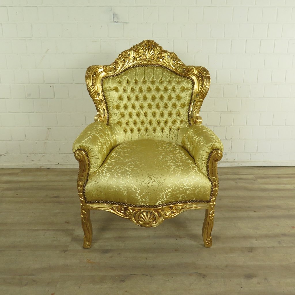 Barocksessel Königssessel Gold