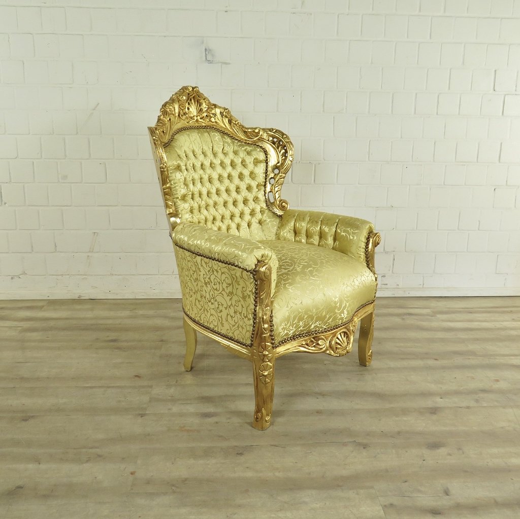 Barocksessel Königssessel Gold