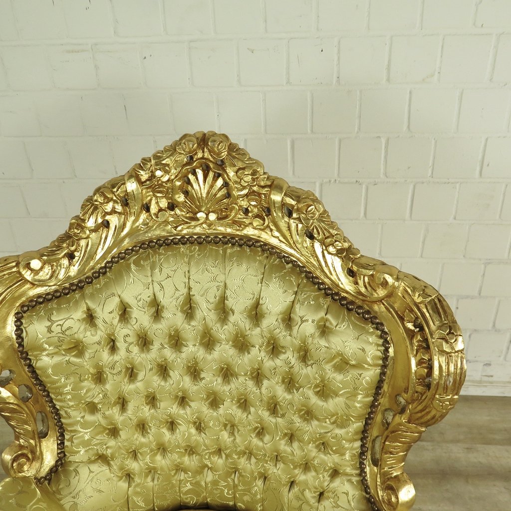 Barocksessel Königssessel Gold