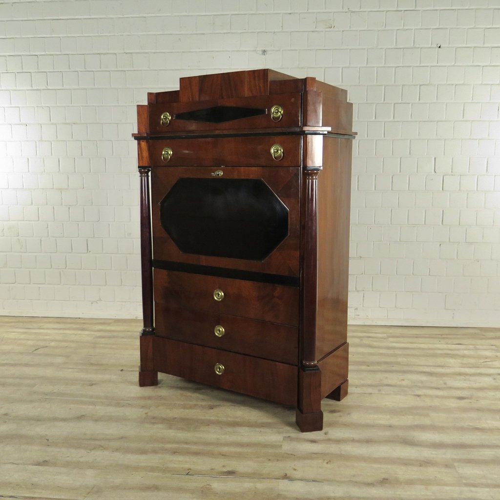 Sekretär Biedermeier 1840 Mahagoni