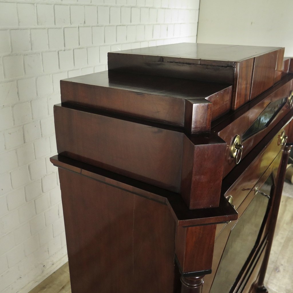 Sekretär Biedermeier 1840 Mahagoni
