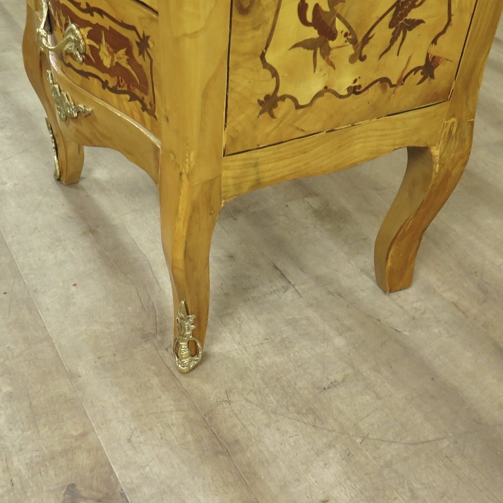 Kommode Hochkommode Barockstil Nussbaum 0,46 m