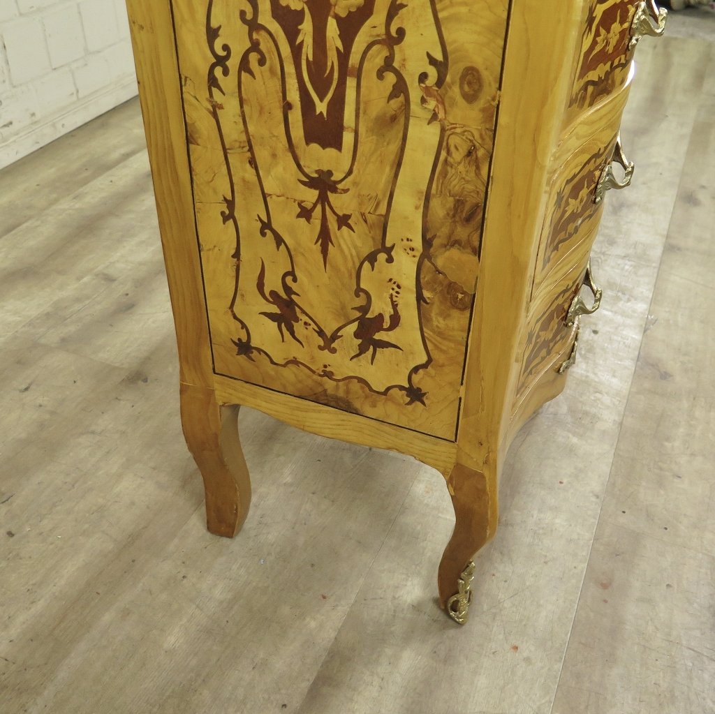Kommode Hochkommode Barockstil Nussbaum 0,46 m
