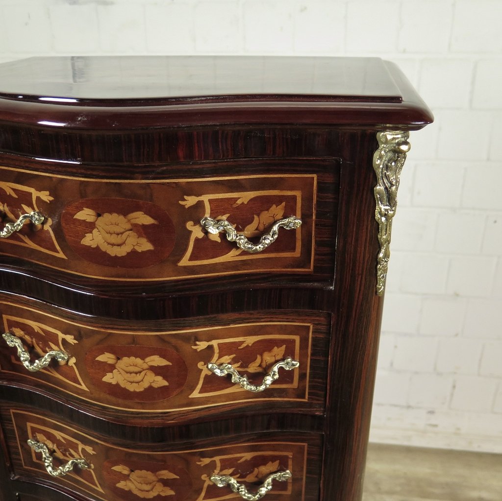 Kommode Hochkommode Barockstil Nussbaum 0,46 m