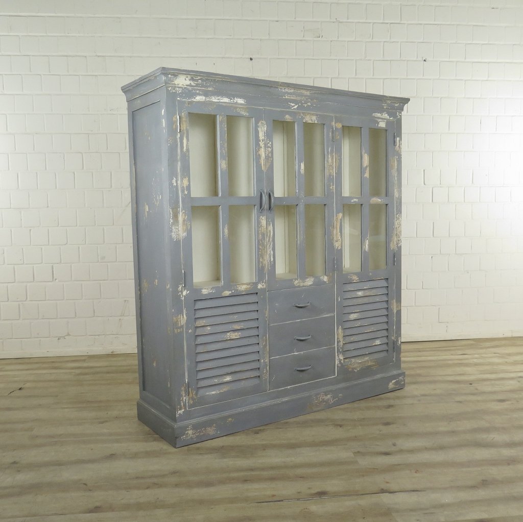 Vitrine Bücherschrank Teakholz 1,45 m 