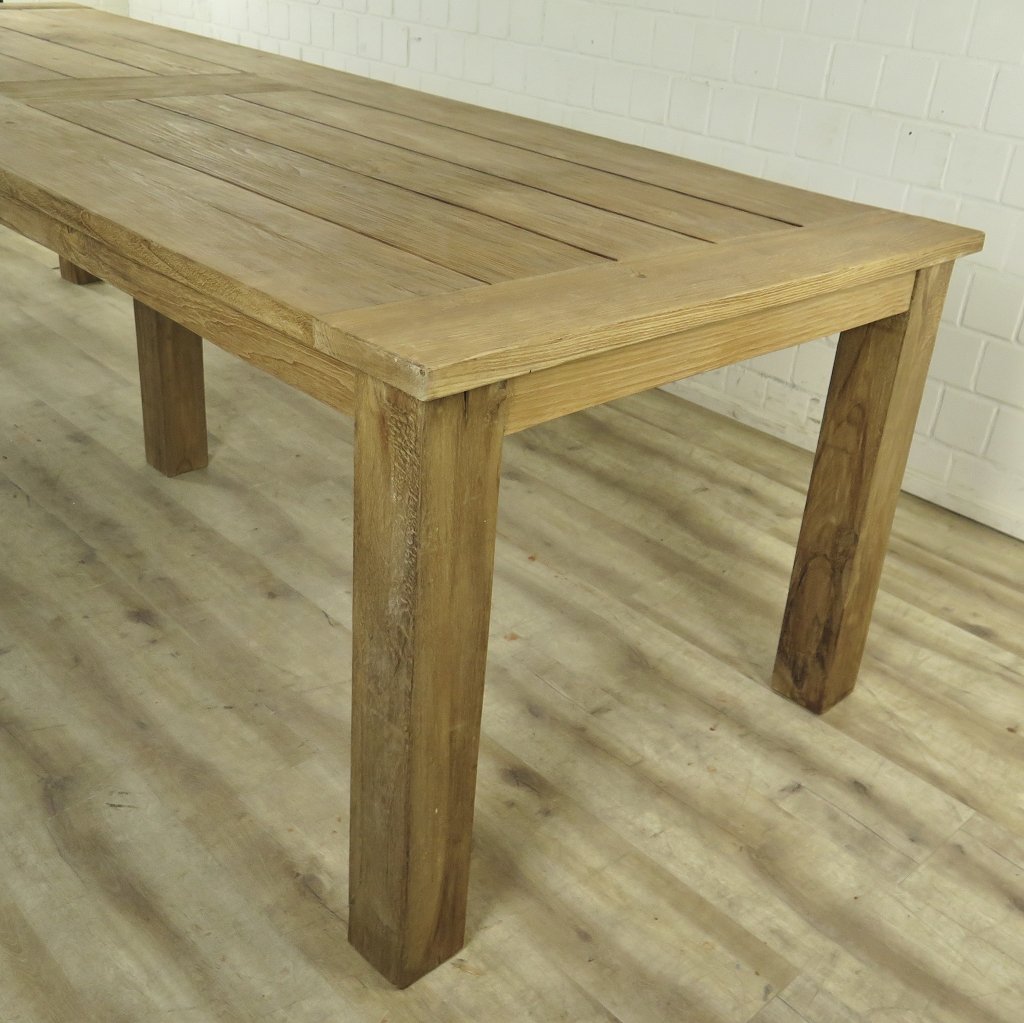 Esstisch Gartentisch Tisch Teakholz 2,80 m x 1,00 m