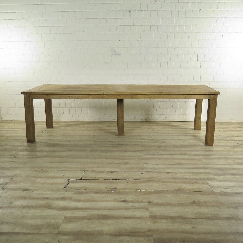 Esstisch Gartentisch Tisch Teakholz 2,80 m x 1,00 m