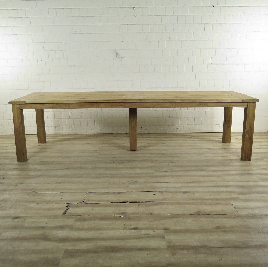 Esstisch Gartentisch Tisch Teakholz 3,00 m x 1,00 m