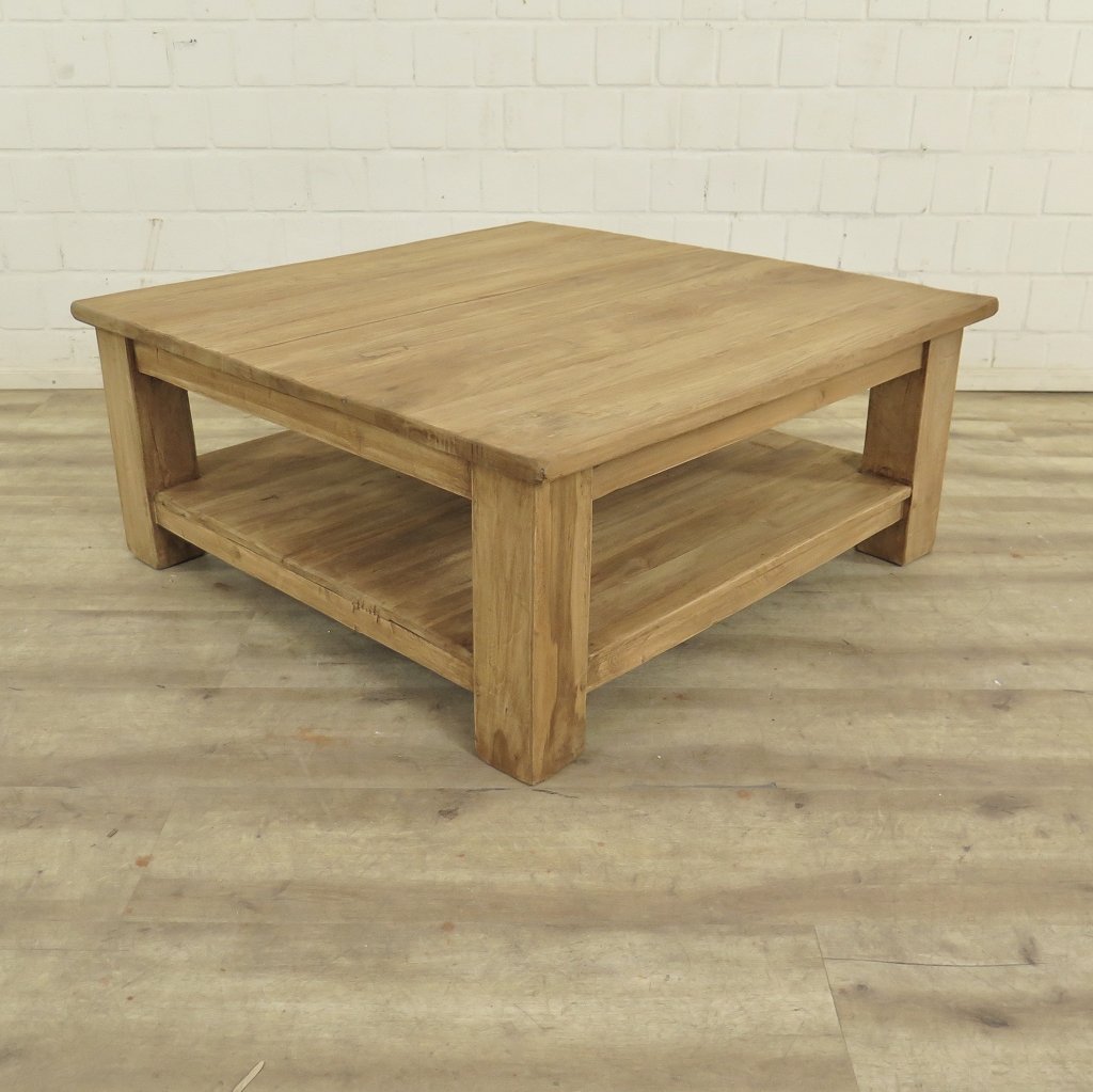 Couchtisch Wohnzimmertisch Teakholz 1,00 m x 1,00 m