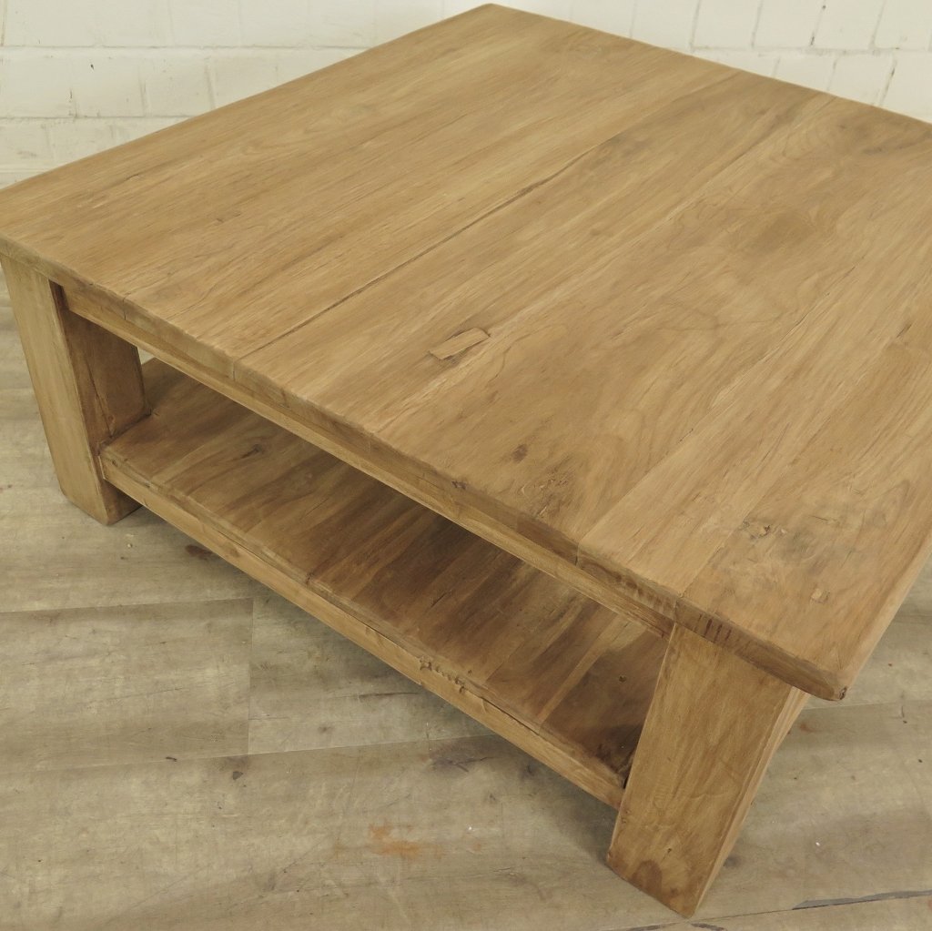 Couchtisch Wohnzimmertisch Teakholz 1,00 m x 1,00 m