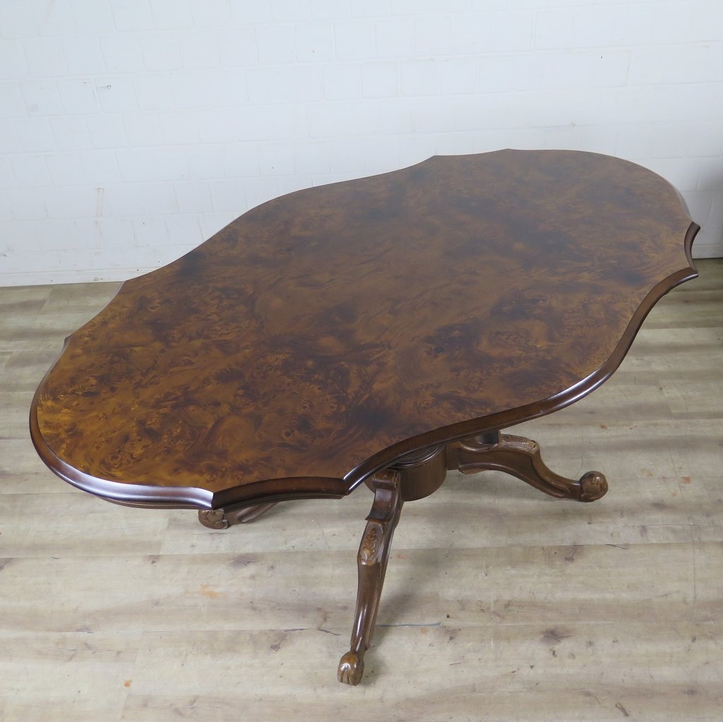Tisch Esstisch Barockstil 1,60 m x 0,99 m Wurzelholz