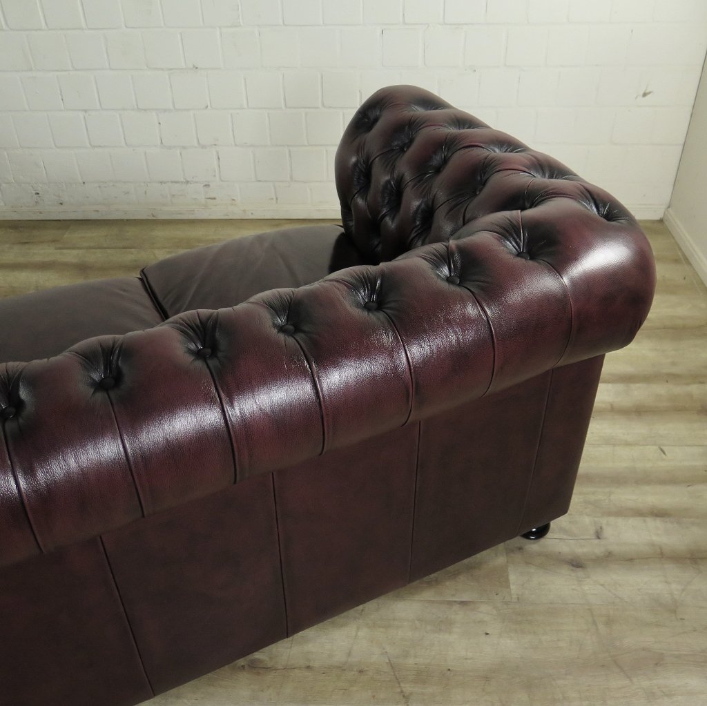Chesterfield Sofa Eckcouch Ecksofa Rot-Braun 2,80 m x 2,30 m