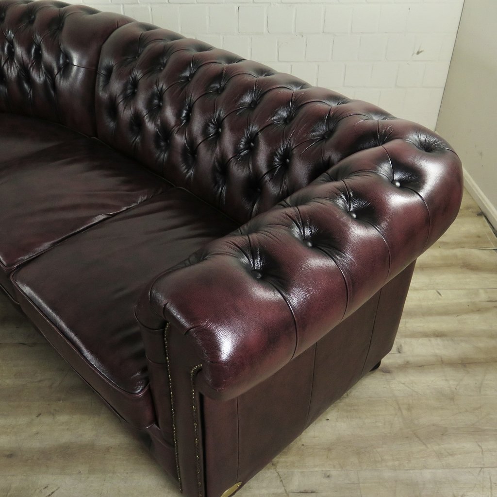 Chesterfield Sofa Eckcouch Ecksofa Rot-Braun 2,80 m x 2,30 m