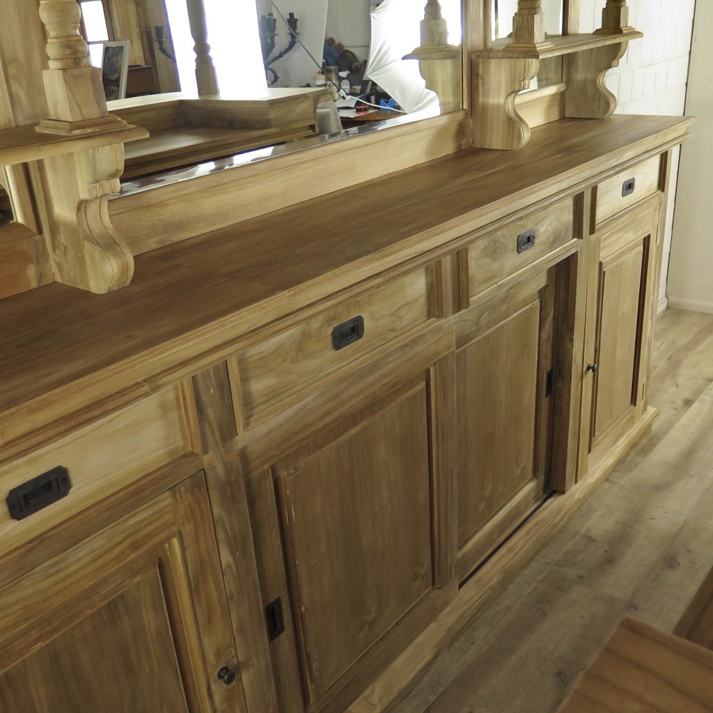 Hausbar Theke Teakholz 2,60 m