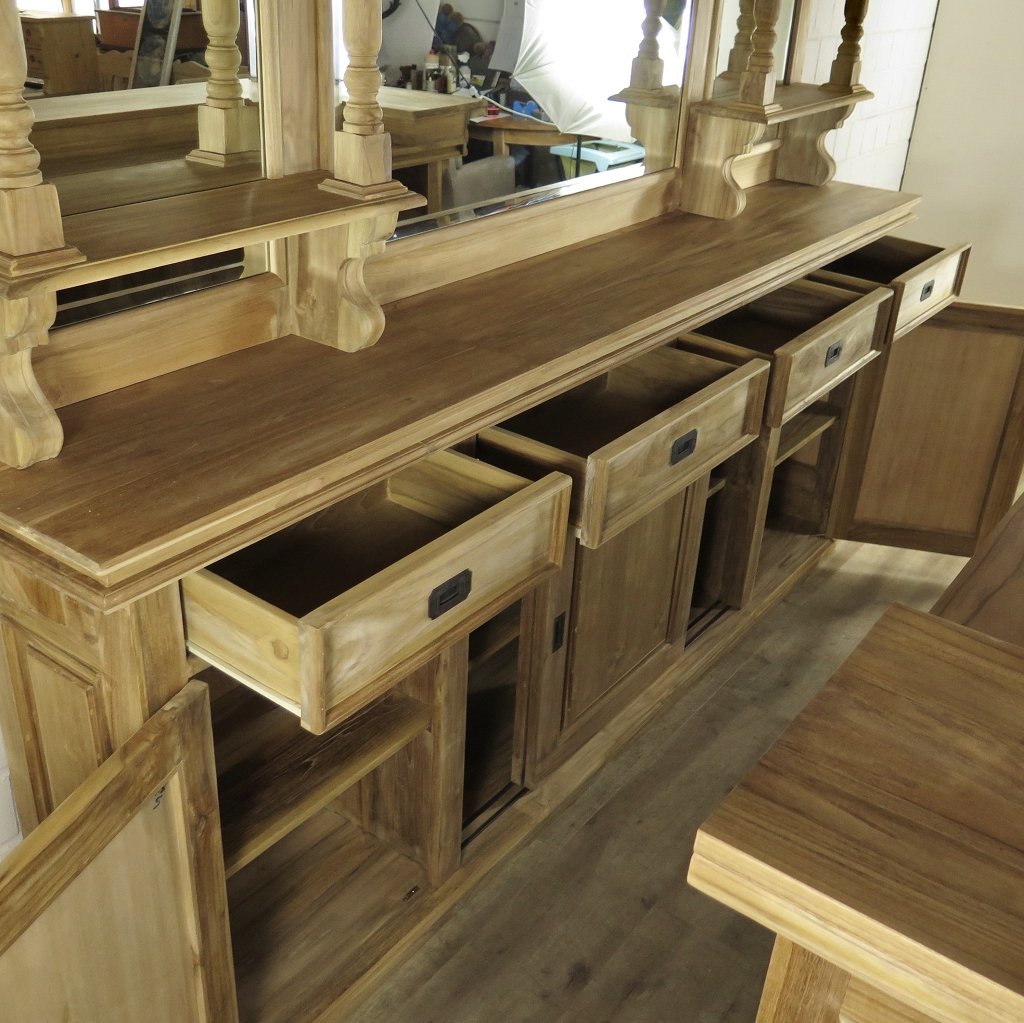 Hausbar Theke Teakholz 2,60 m