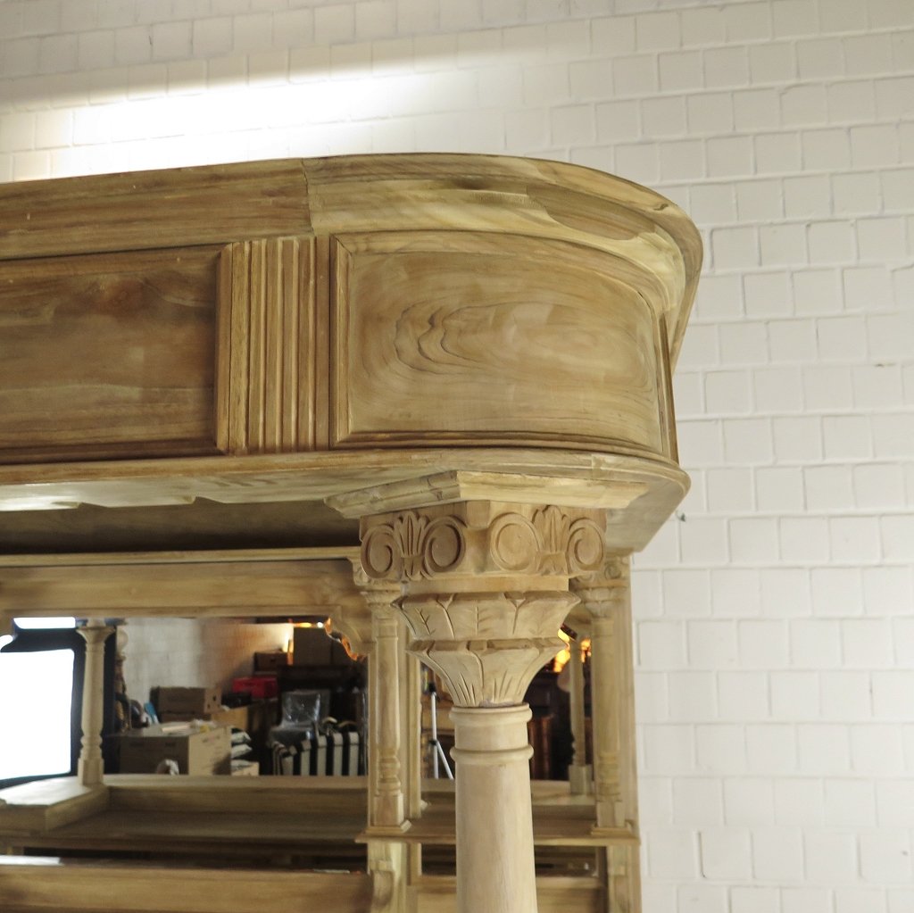 Hausbar Theke Teakholz 2,60 m