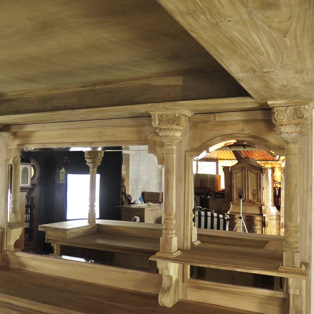 Hausbar Theke Teakholz 2,60 m