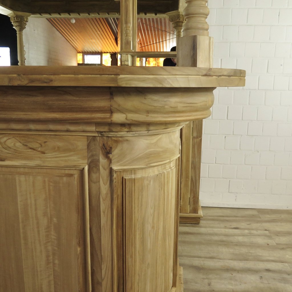 Hausbar Theke Teakholz 2,60 m