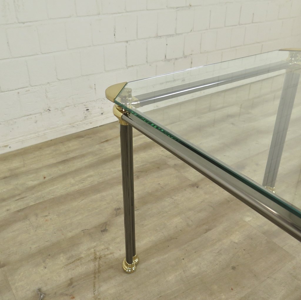 Beistelltisch Glas Metall 0,67 m x 0,67 m