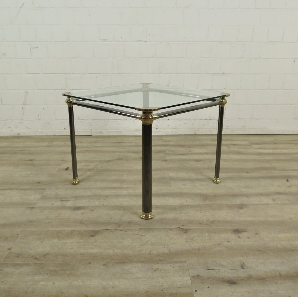 Beistelltisch Glas Metall 0,67 m x 0,67 m
