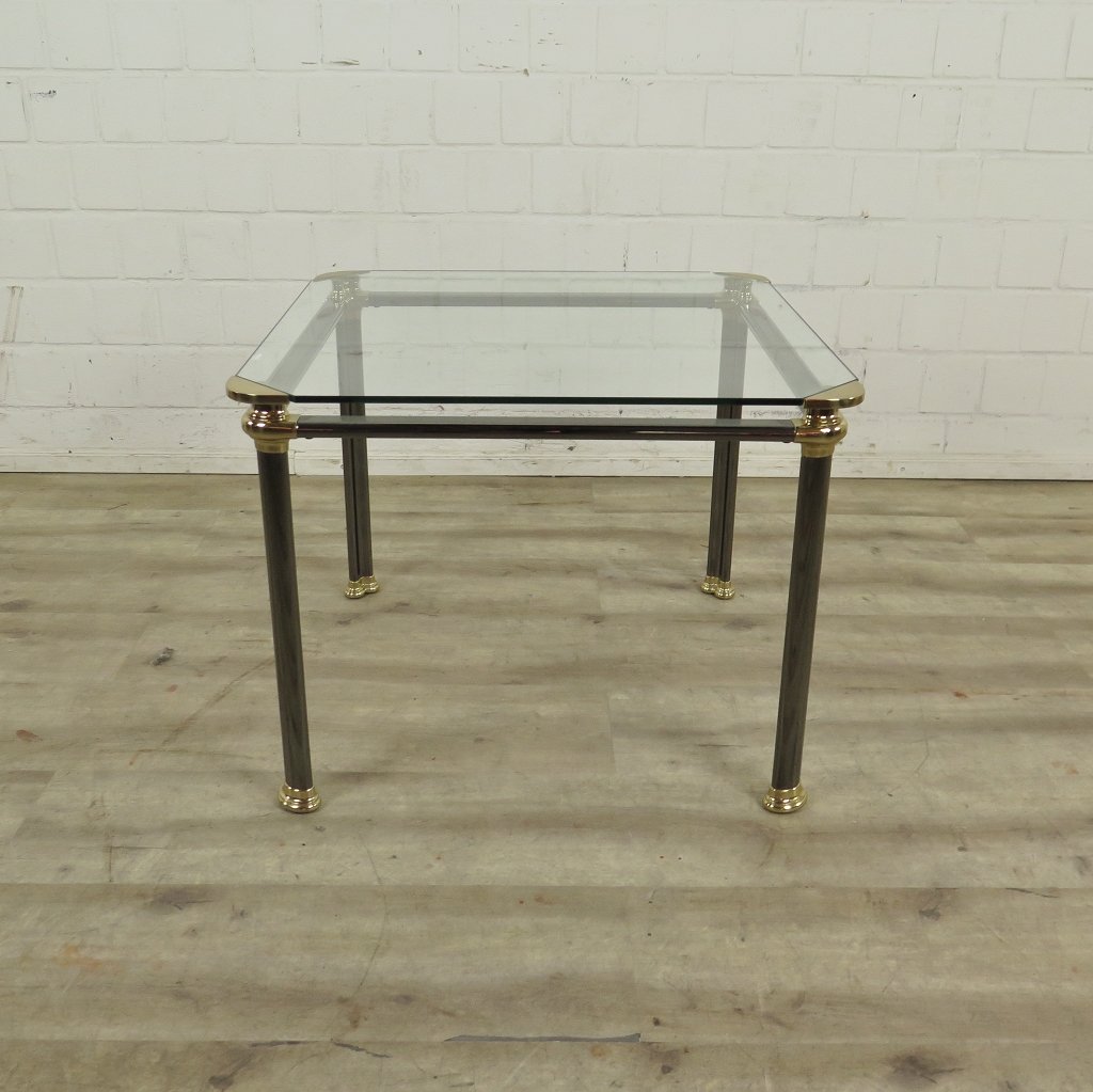Beistelltisch Glas Metall 0,67 m x 0,67 m