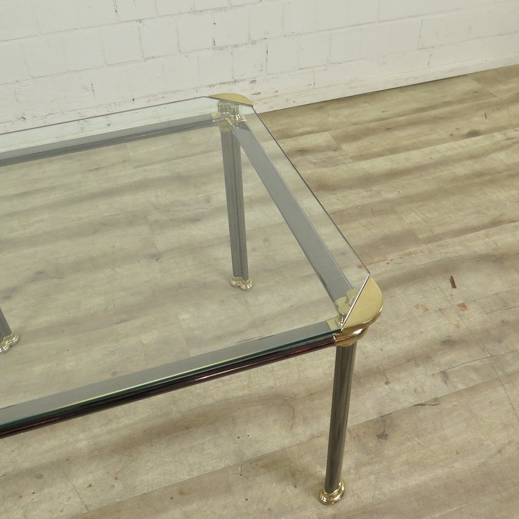 Beistelltisch Glas Metall 0,67 m x 0,67 m