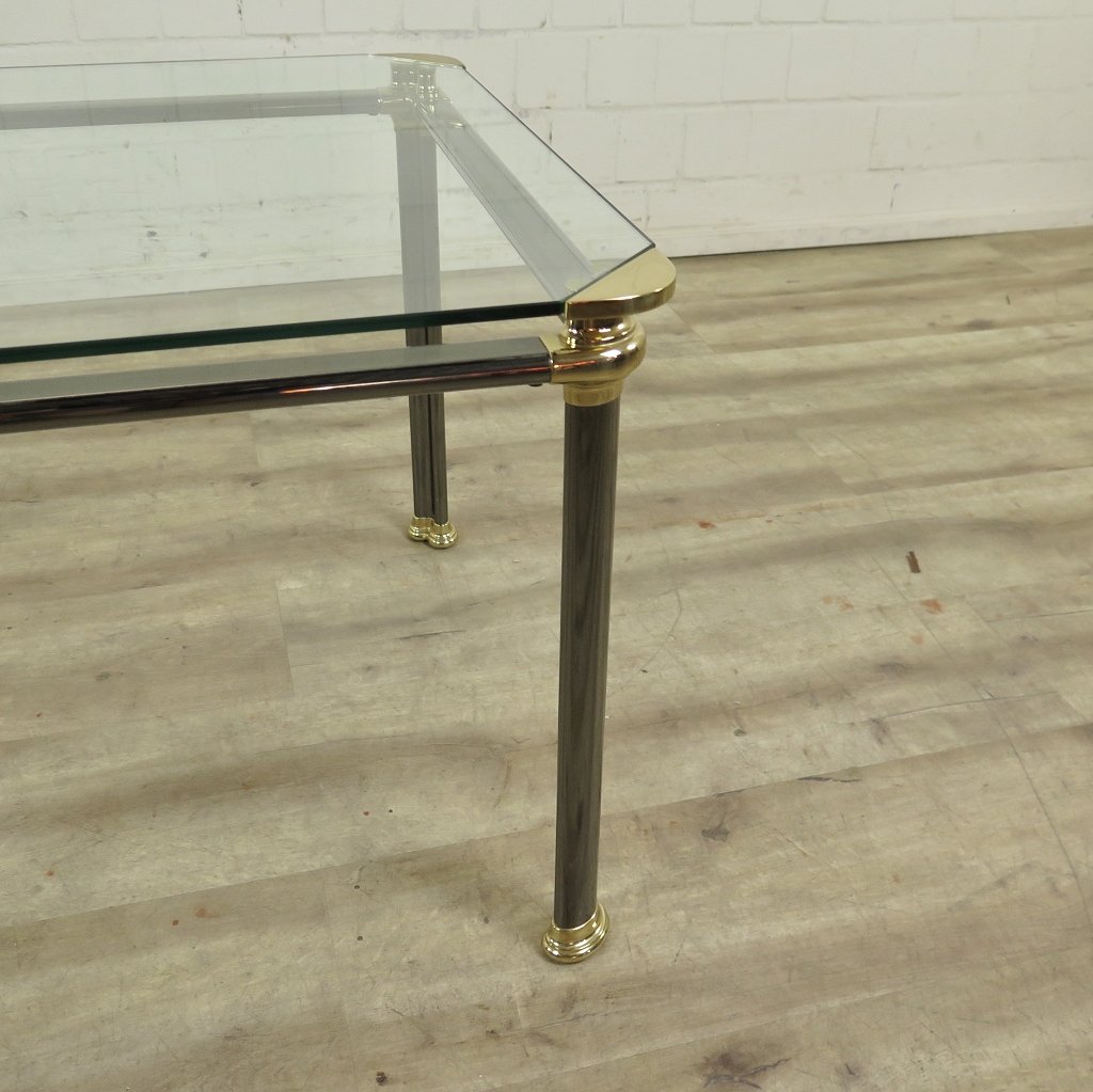 Beistelltisch Glas Metall 0,67 m x 0,67 m