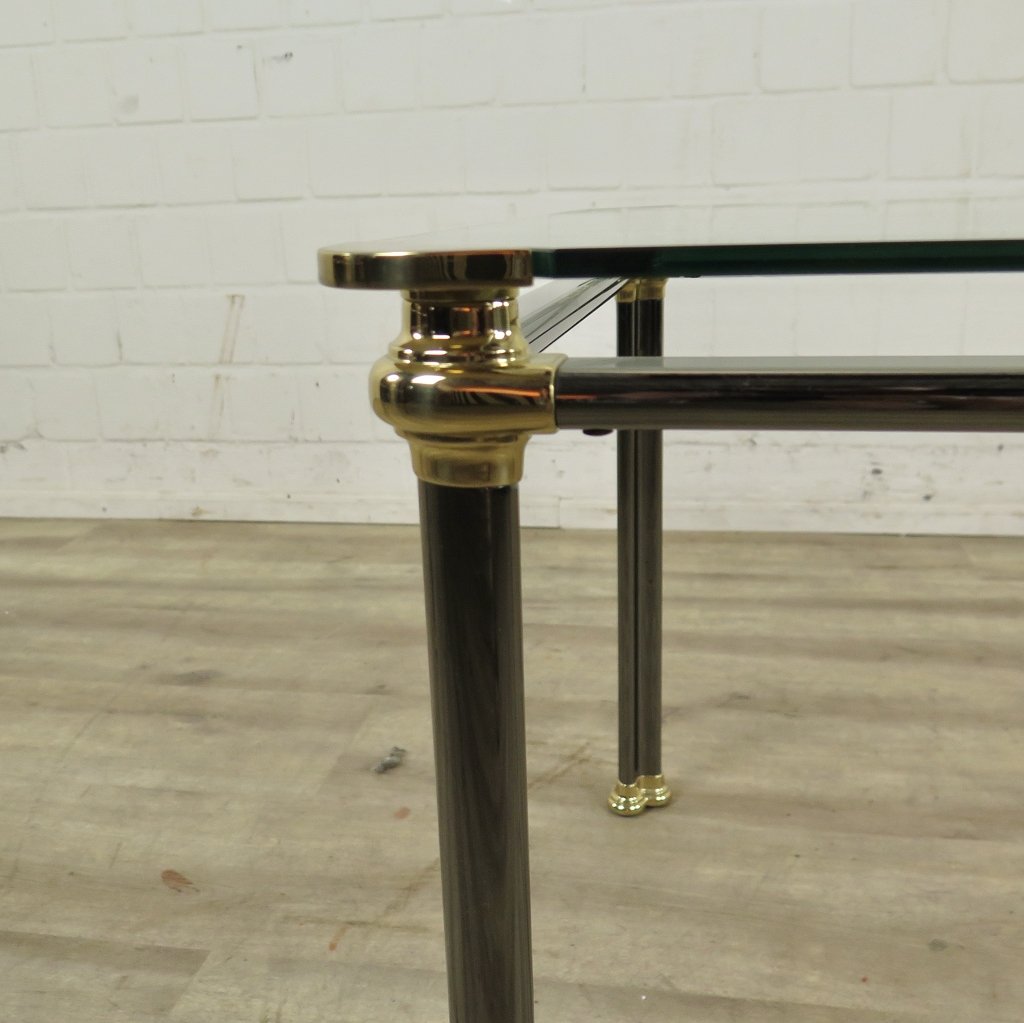 Beistelltisch Glas Metall 0,67 m x 0,67 m