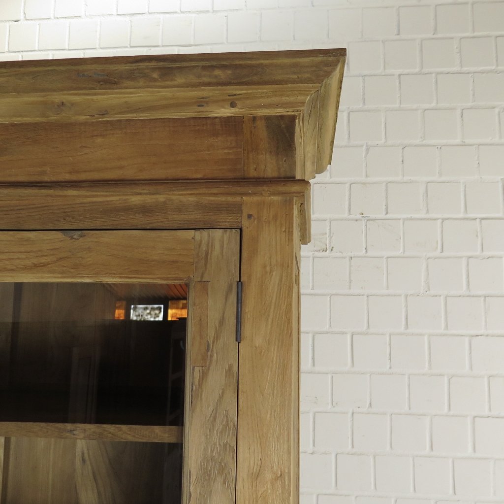 Vitrine Bücherschrank Teakholz 1,32 m