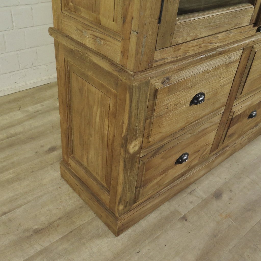 Vitrine Bücherschrank Teakholz 1,32 m