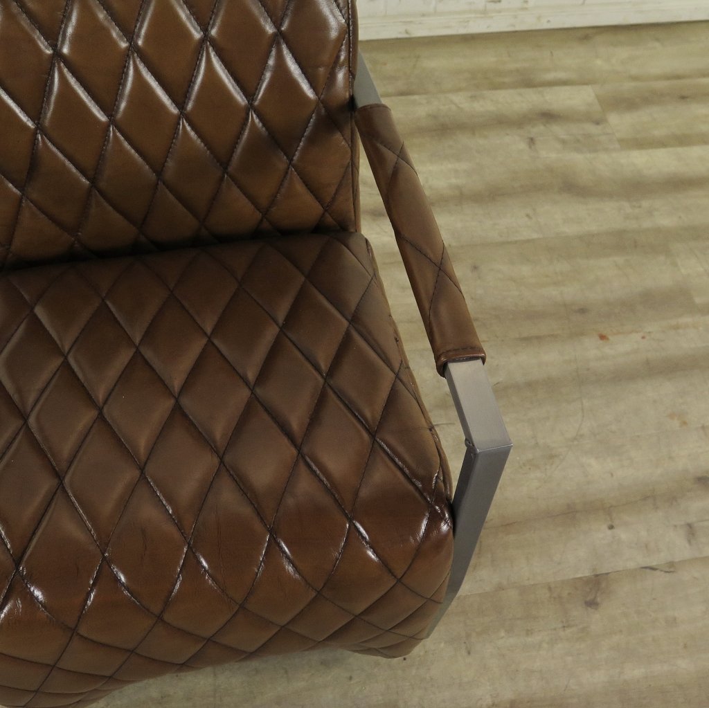Stuhl / Sessel auf Rollen Cognac