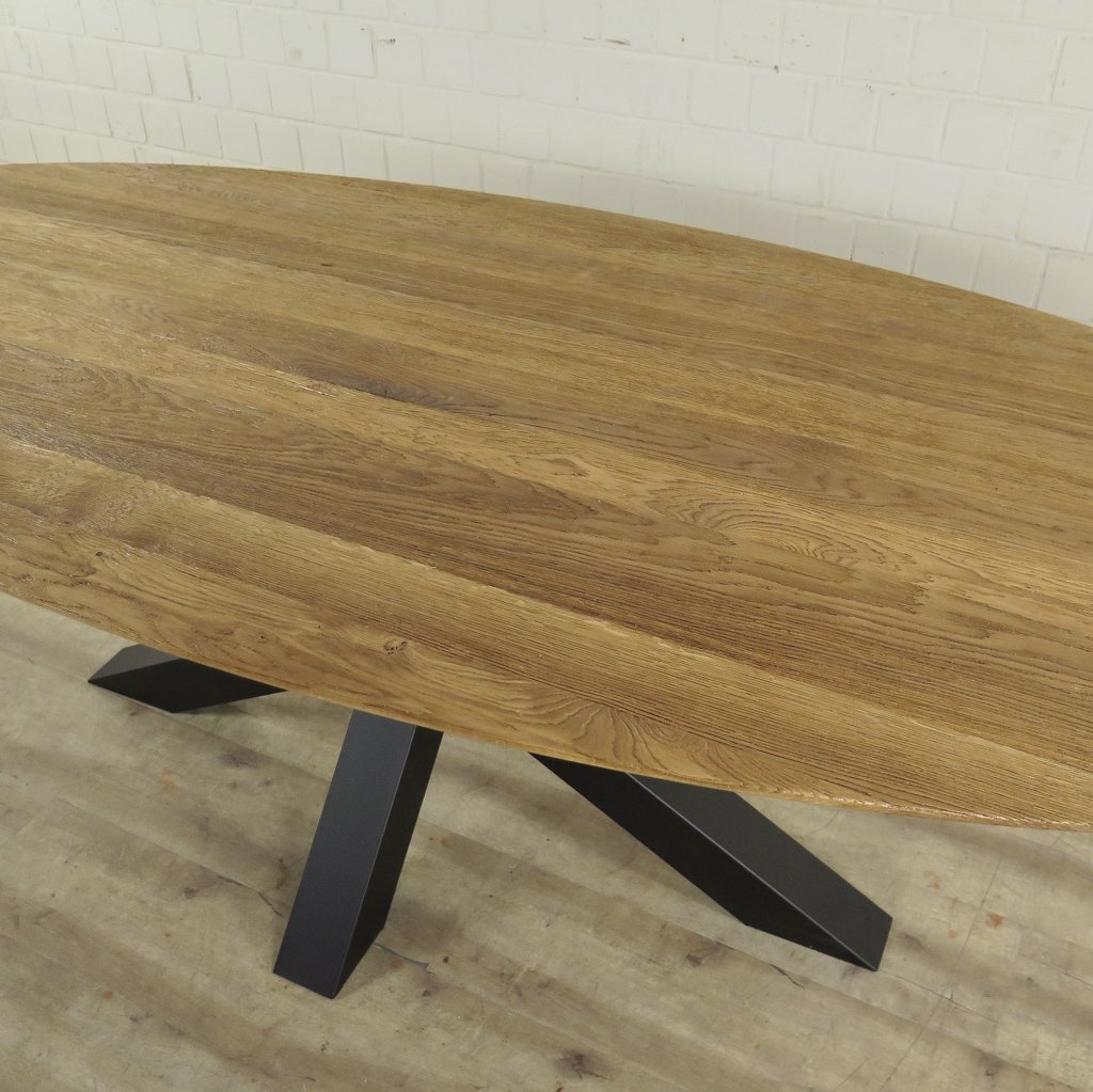 Esstisch Tisch Eiche Oval 2,50 m x 1,10 m