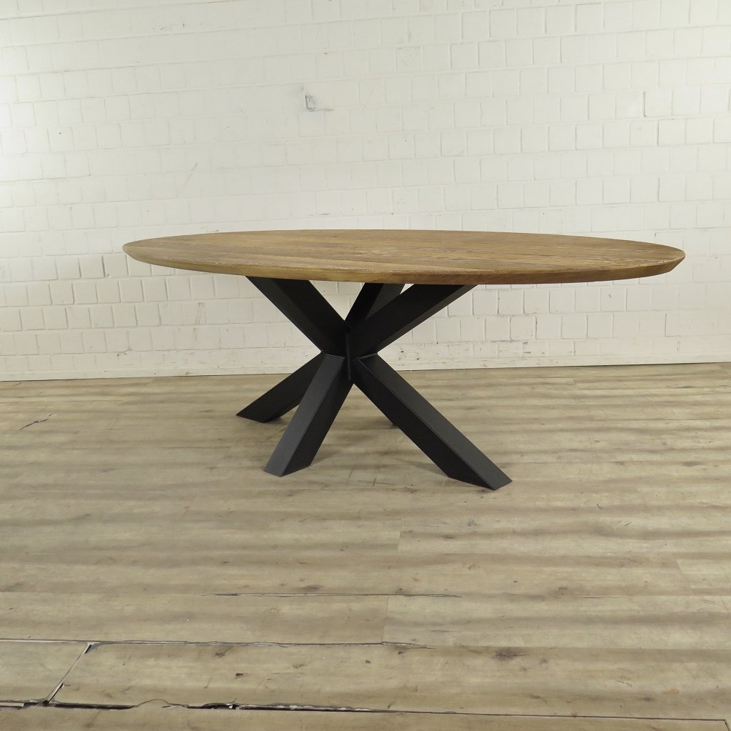 Esstisch Tisch Eiche Oval 2,50 m x 1,10 m