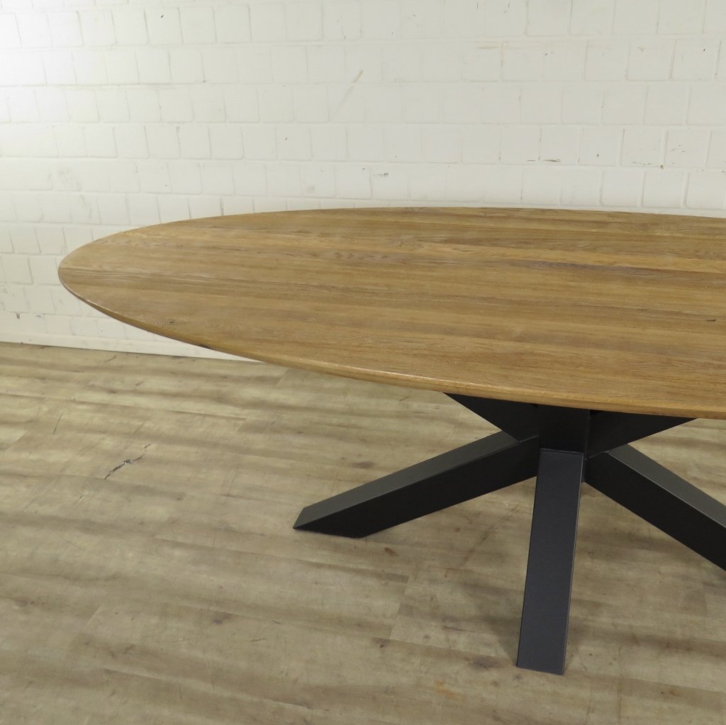 Esstisch Tisch Eiche Oval 2,50 m x 1,10 m