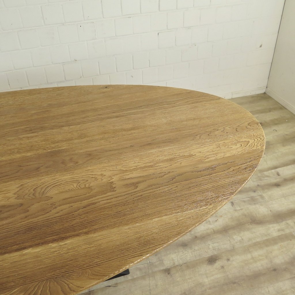 Esstisch Tisch Eiche Oval 2,50 m x 1,10 m