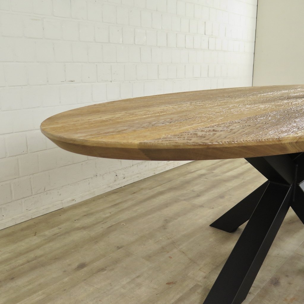 Esstisch Tisch Eiche Oval 2,50 m x 1,10 m