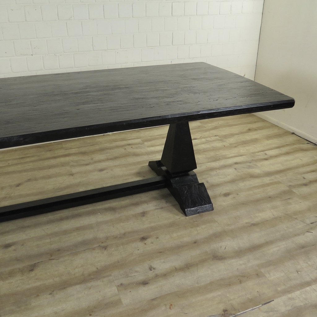Esstisch Tisch Kiefer Schwarz 2,70 m x 1,09 m