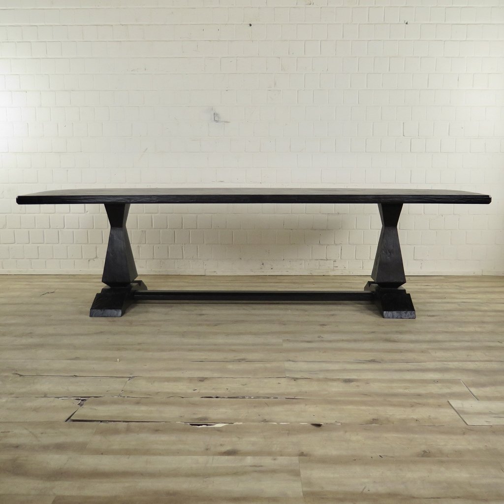 Esstisch Tisch Kiefer Schwarz 2,70 m x 1,09 m