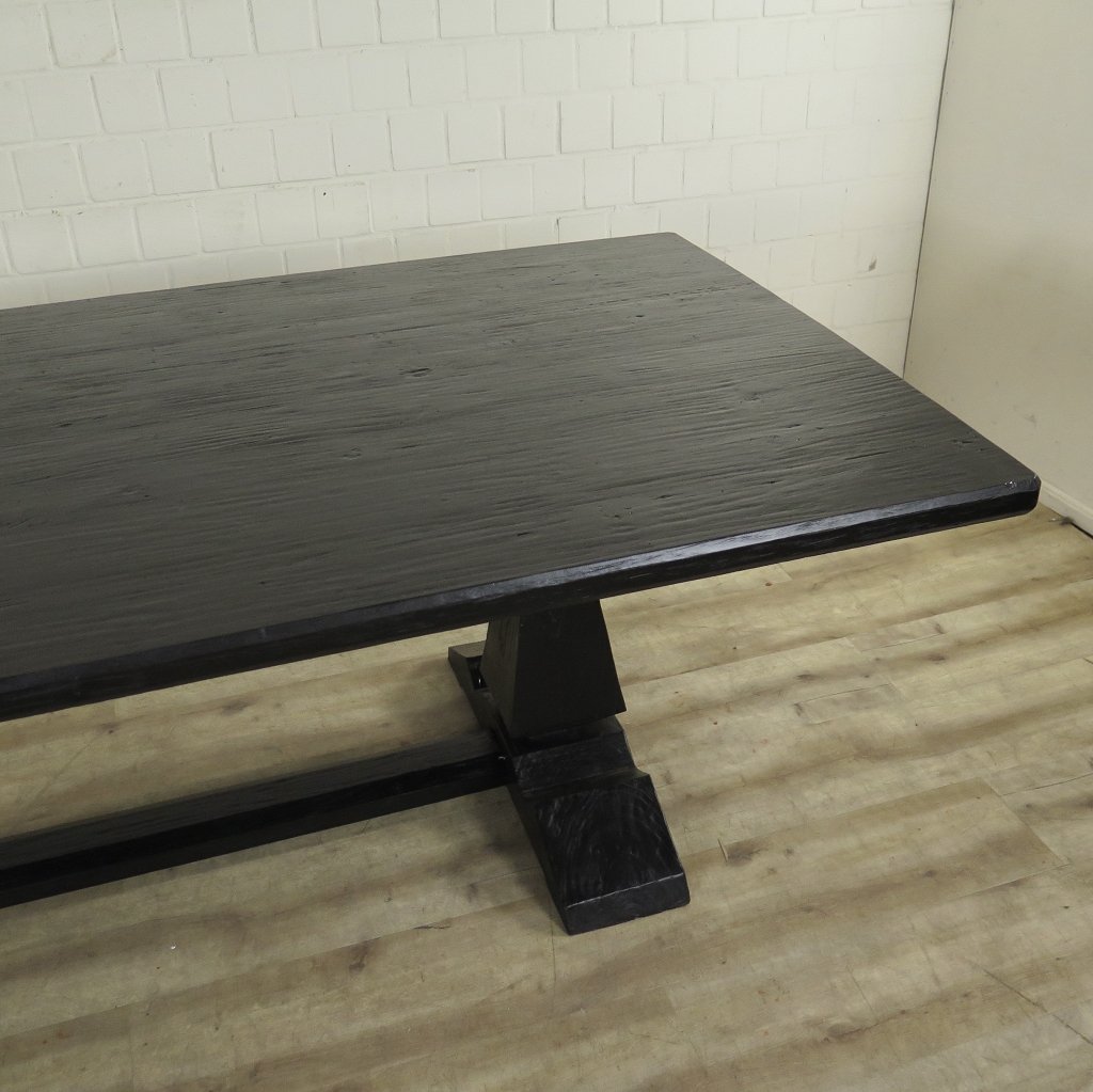Esstisch Tisch Kiefer Schwarz 2,70 m x 1,09 m