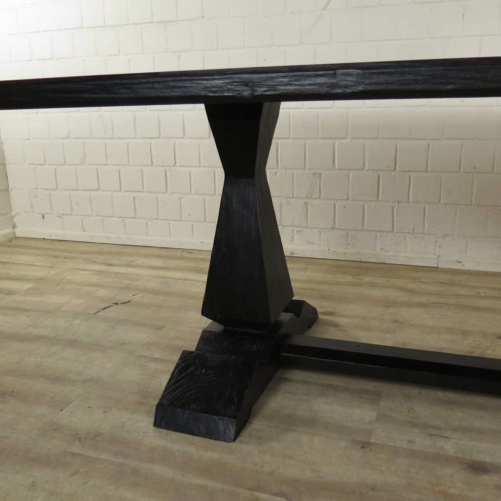 Esstisch Tisch Kiefer Schwarz 2,70 m x 1,09 m