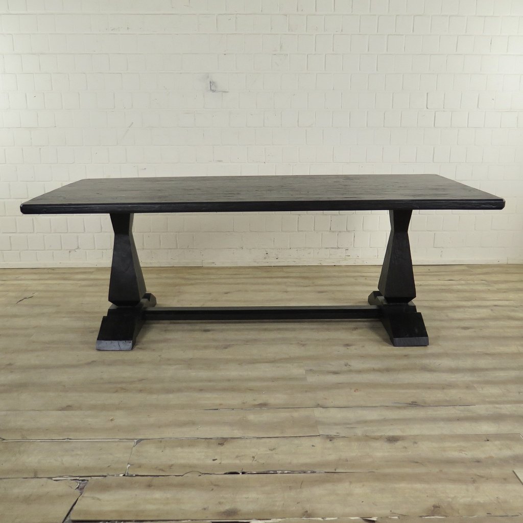 Esstisch Tisch Kiefer Schwarz 2,20 m x 1,05 m