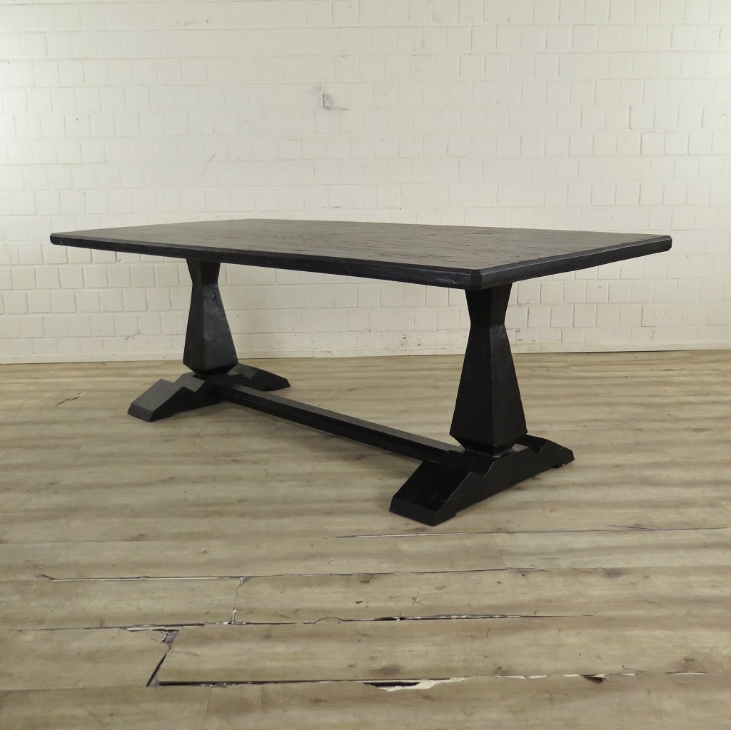 Esstisch Tisch Kiefer Schwarz 2,20 m x 1,05 m