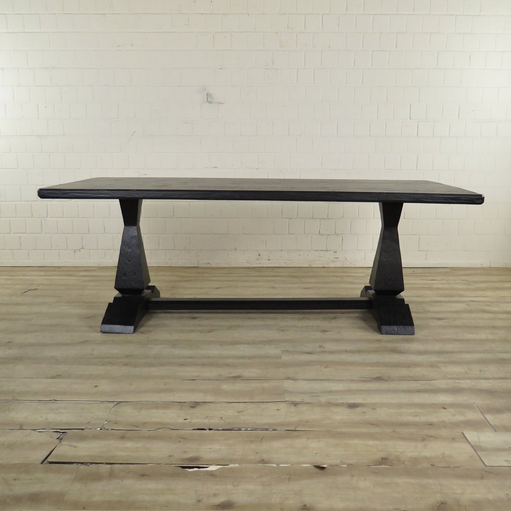 Esstisch Tisch Kiefer Schwarz 2,20 m x 1,05 m