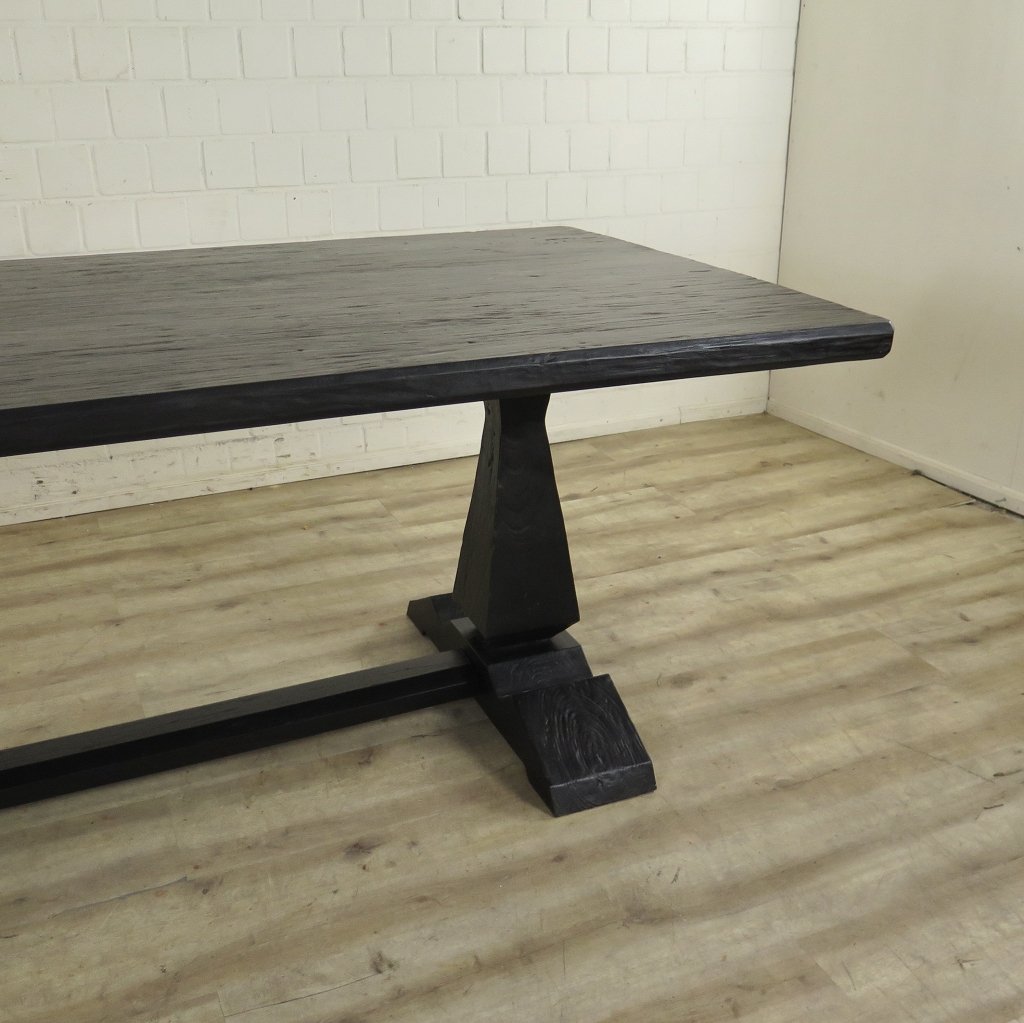 Esstisch Tisch Kiefer Schwarz 2,20 m x 1,05 m