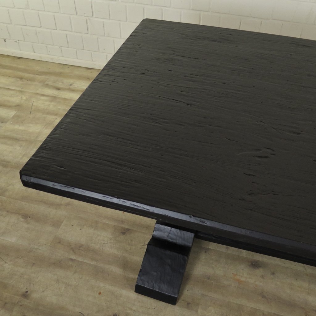 Esstisch Tisch Kiefer Schwarz 2,20 m x 1,05 m