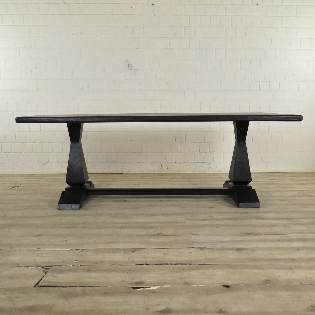 Esstisch Tisch Kiefer Schwarz 2,20 m x 1,05 m
