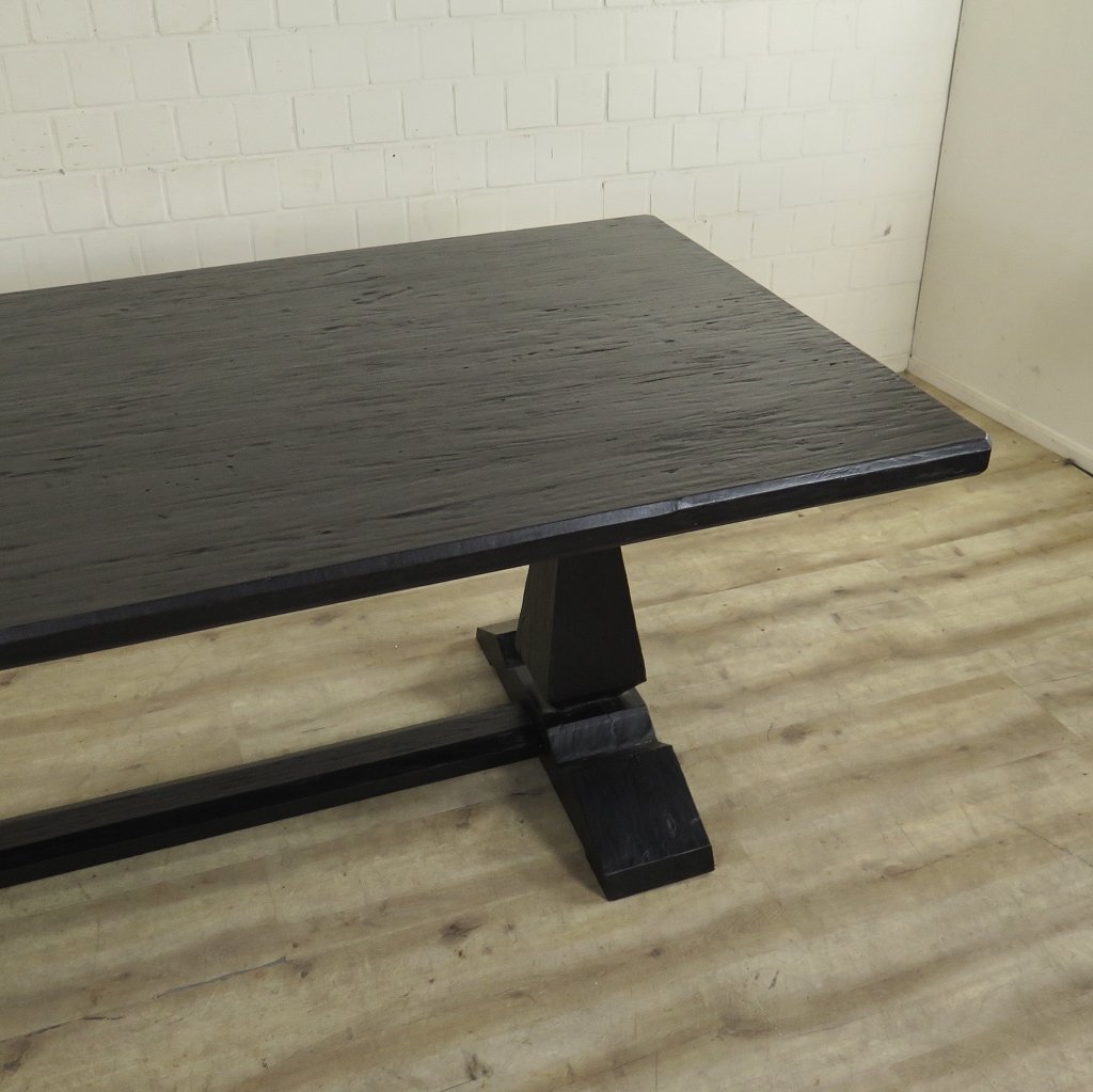 Esstisch Tisch Kiefer Schwarz 2,20 m x 1,05 m