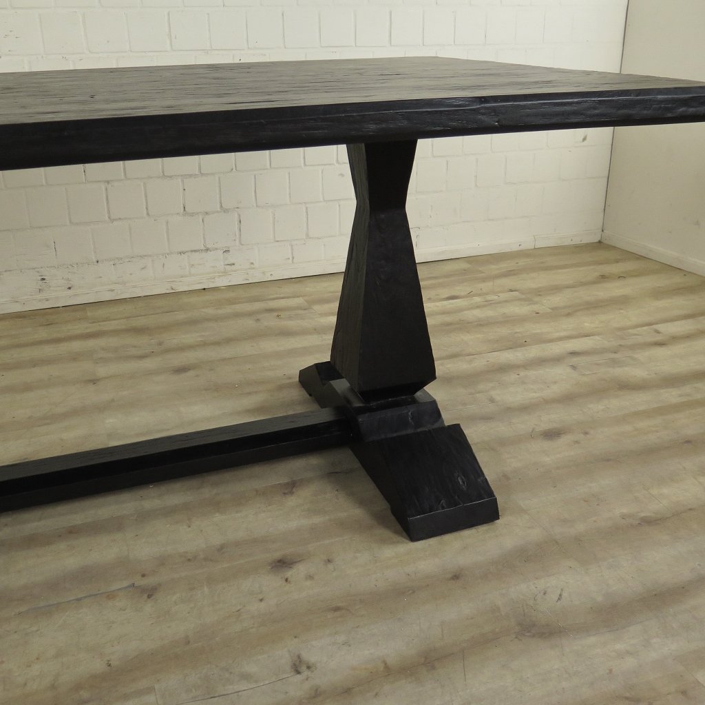 Esstisch Tisch Kiefer Schwarz 2,20 m x 1,05 m